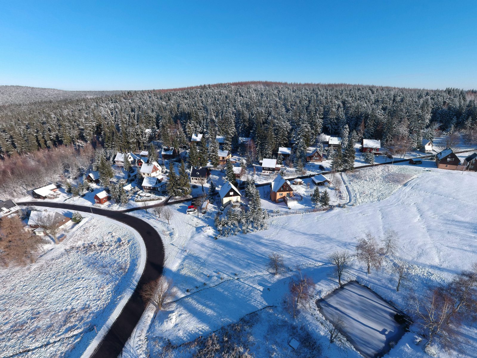 Panorama Holzhau im Winter