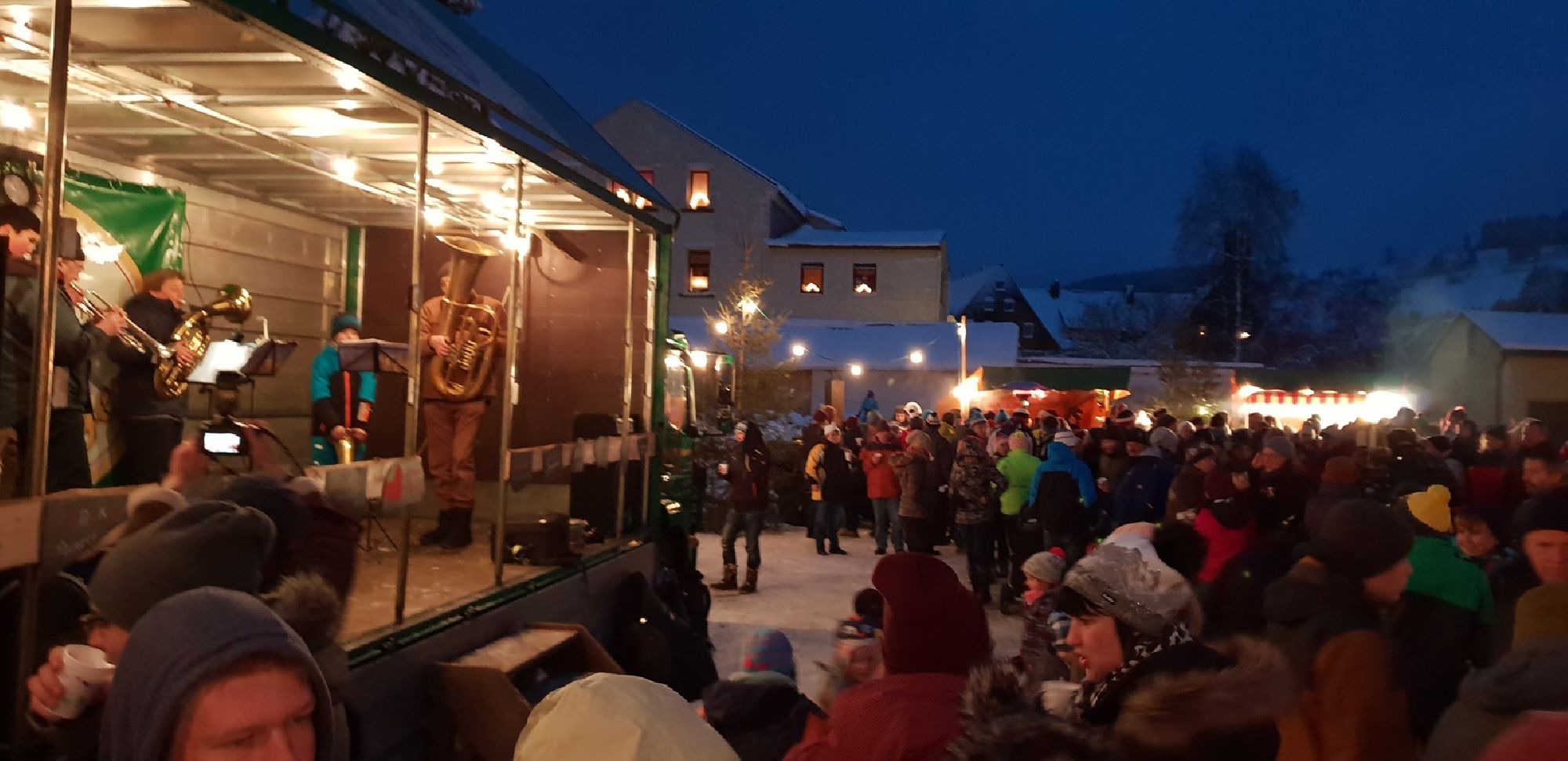 Bühne zum Rechenberger Weihnachtsmarkt