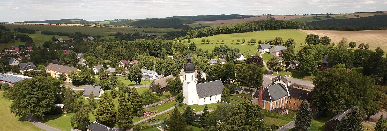 Luftbildaufnahme von Clausnitz