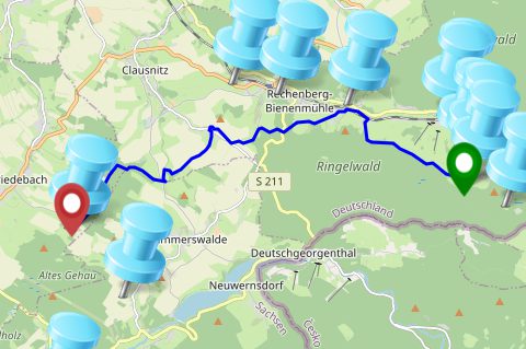 Übersicht Kammweg Holzhau-Sayda